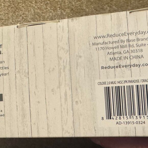 Reduce Coldee Mugs 14 oz with straws, Pink and Burgundy kids - Picture 5 of 7